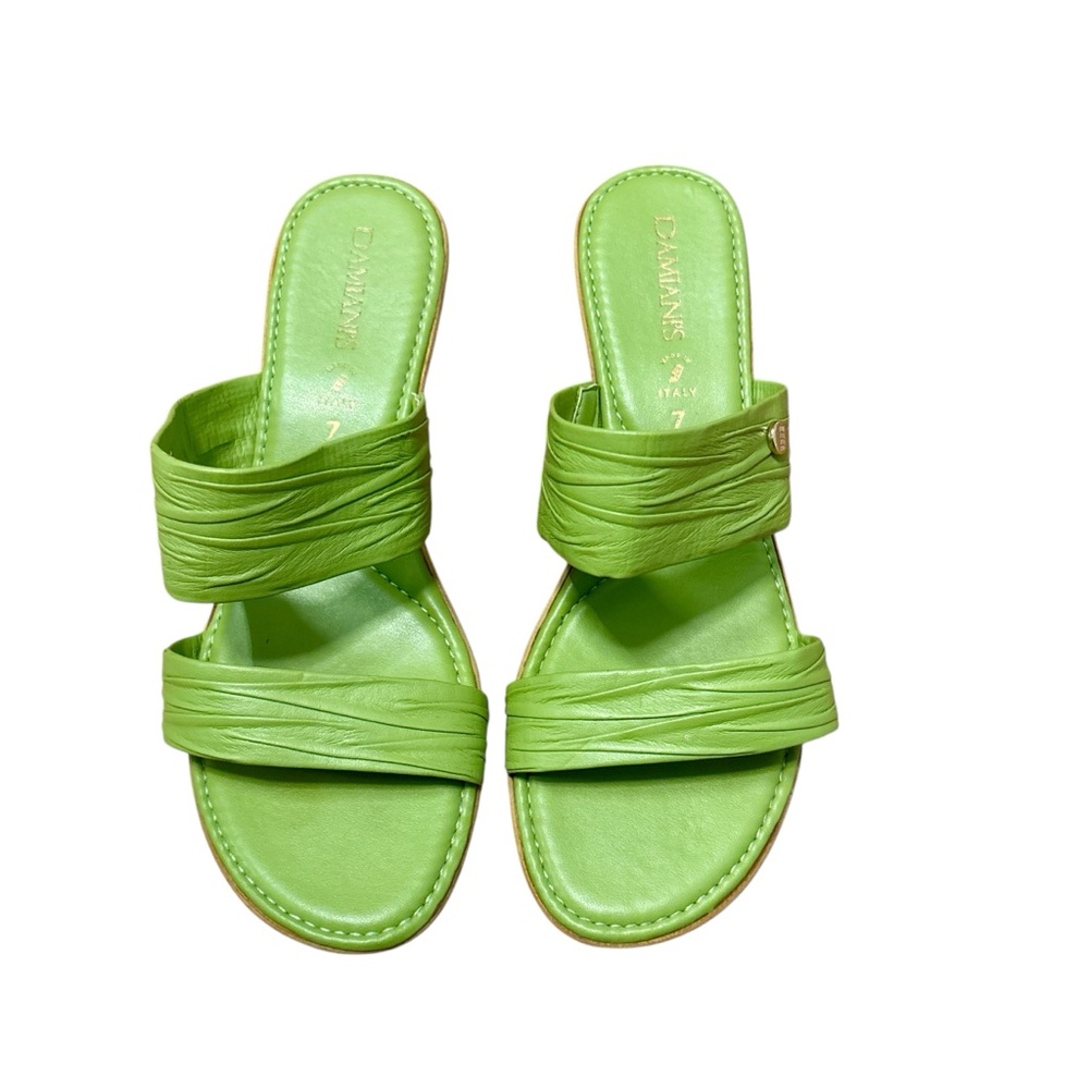 Vintage Damiani’s Y2K Lime Green Sandals
